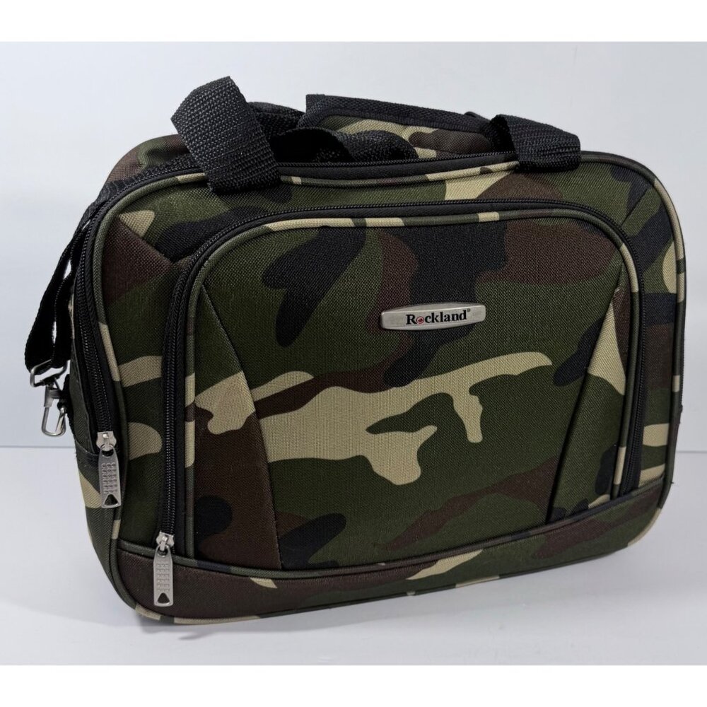 Rockland Camouflage Multi Compartment Carry-On Luggage Laptop Travel Messenger B
